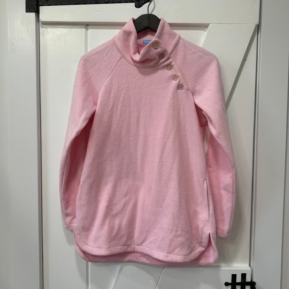 J.McLaughlin Womens Marisa Top Size XS Icy Pink Fleece Funnel Neck Pullover NEW